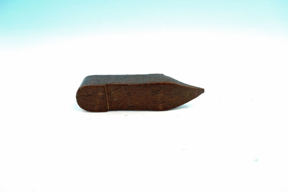 Antique Treen 19thc Fruitwood & Bone Shoe & Dice.    English C1815-20 View IV