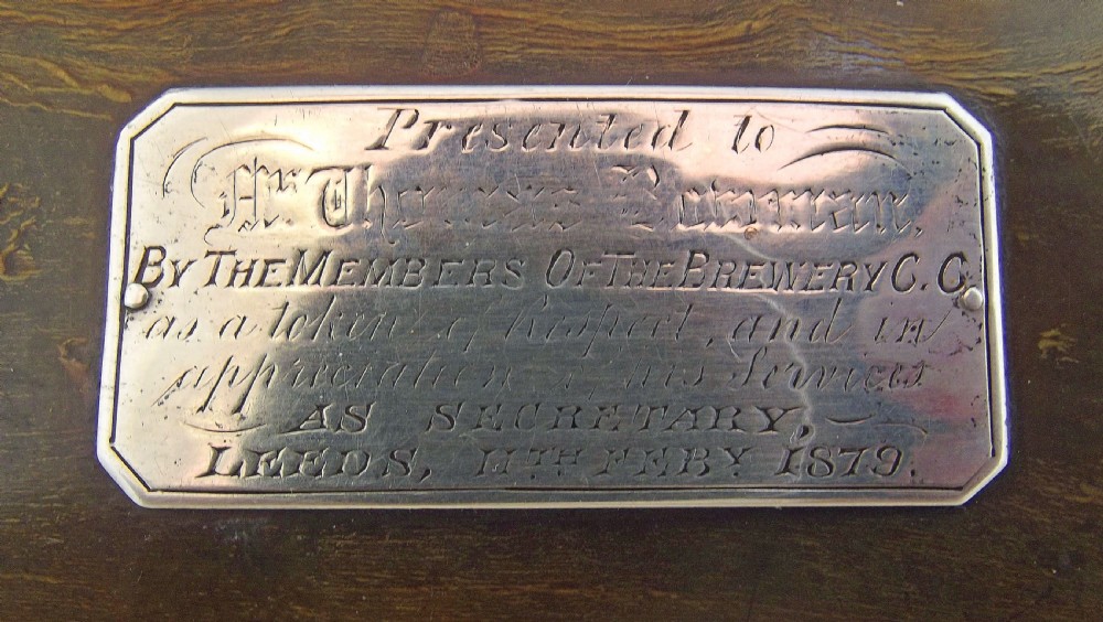 Antique Collectables 19thc Horn Snuff Box - Brewery C.C Dated 1879 View II