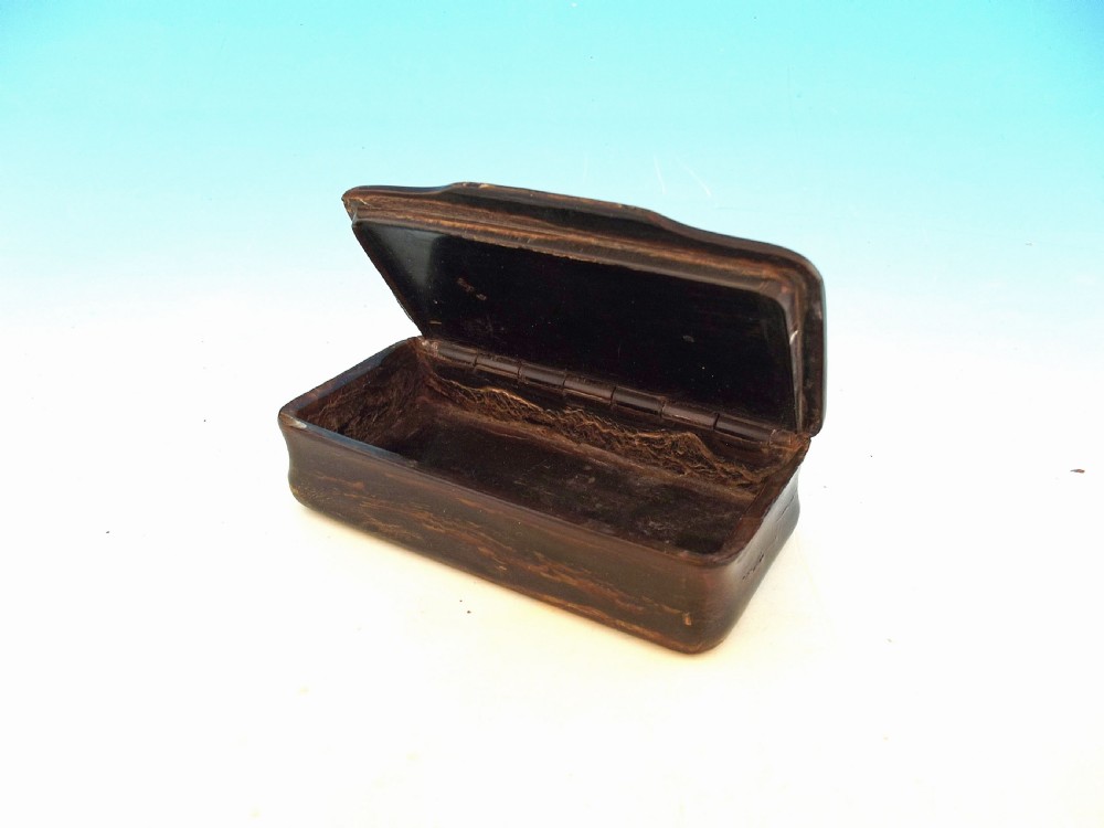Antique Collectables 19thc Horn Snuff Box - Brewery C.C Dated 1879 View IV
