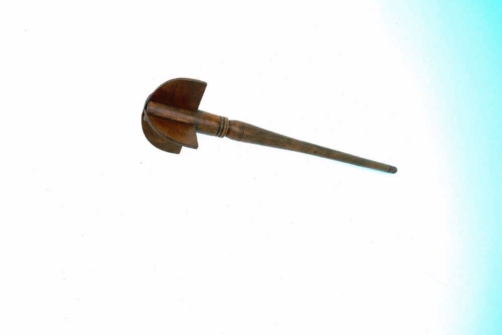 Antique 19thc Treen Kitchenalia Sycamore Chocolate Whisk.   English C1840-60. View III