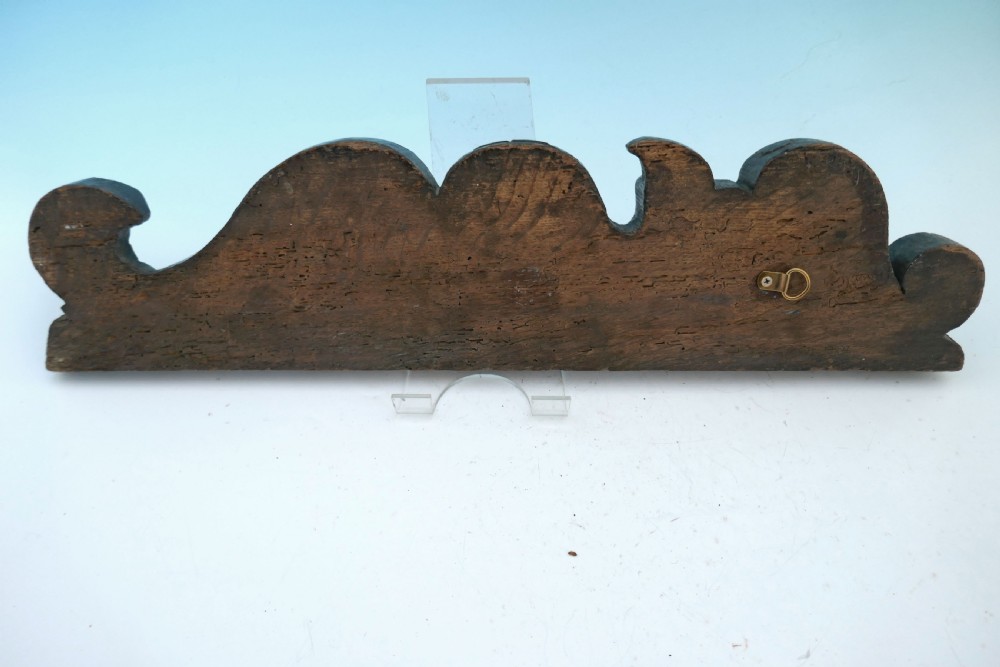 17thc Oak & Country Chair Cresting Rail Carved With a Dodo Bird.  English. C1640-60. View V
