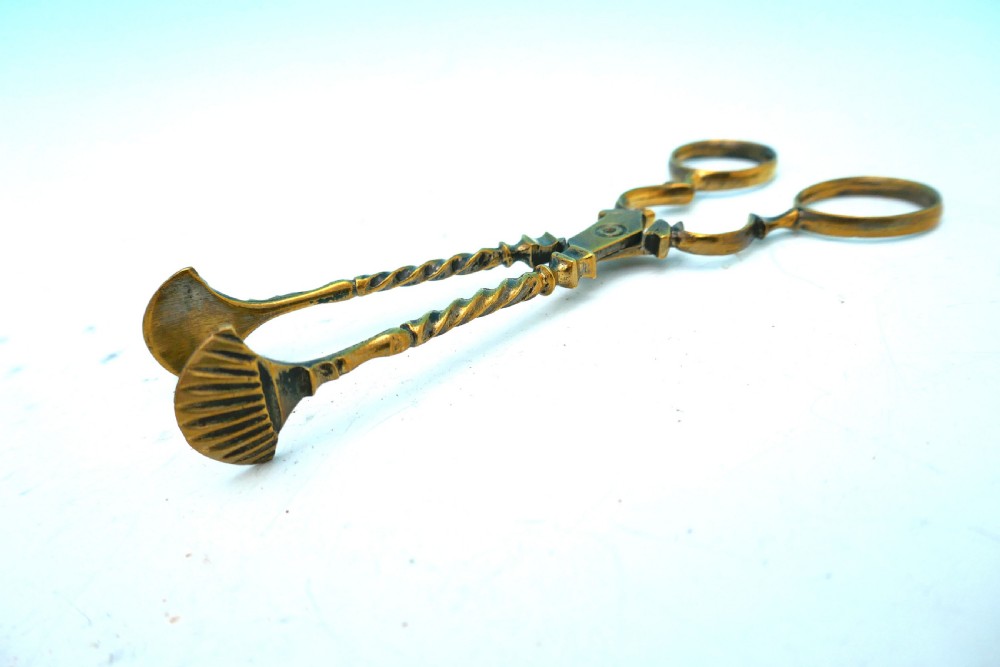 Antique Metalware 18thc Brass English Sugar Nips.    C1740-60. View III