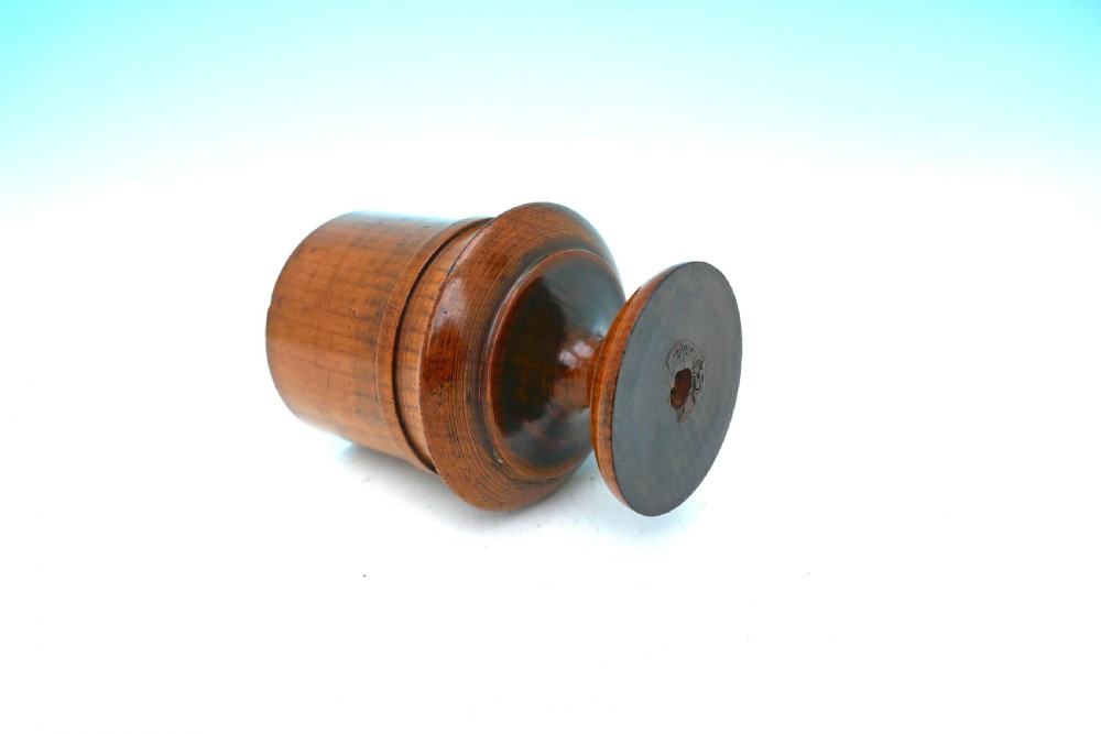 Antique Treen Early 19thc Turned Fruitwood Drinking Goblet.   English C1800-20. View III
