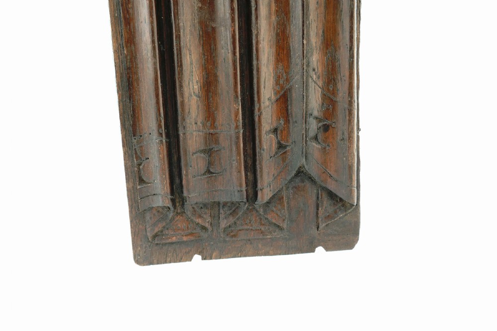 Antique Early Carvings 16thc Oak Carved Linenfold Panel.  English C1540-60. View III