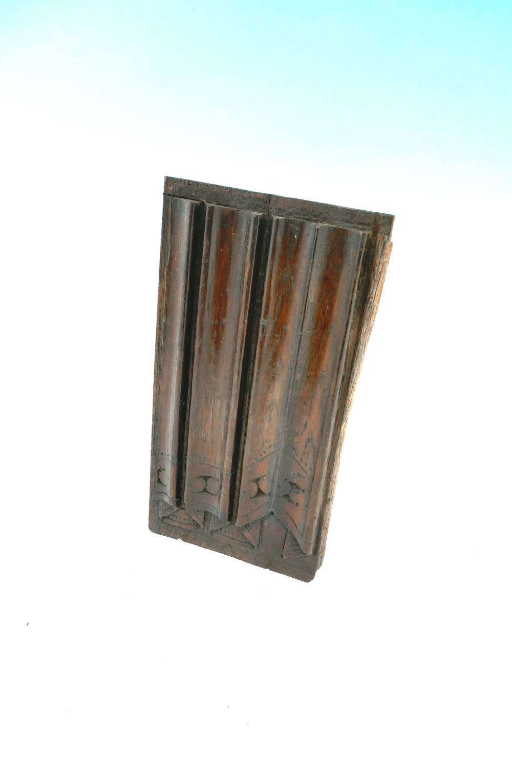 Antique Early Carvings 16thc Oak Carved Linenfold Panel.  English C1540-60. View IV