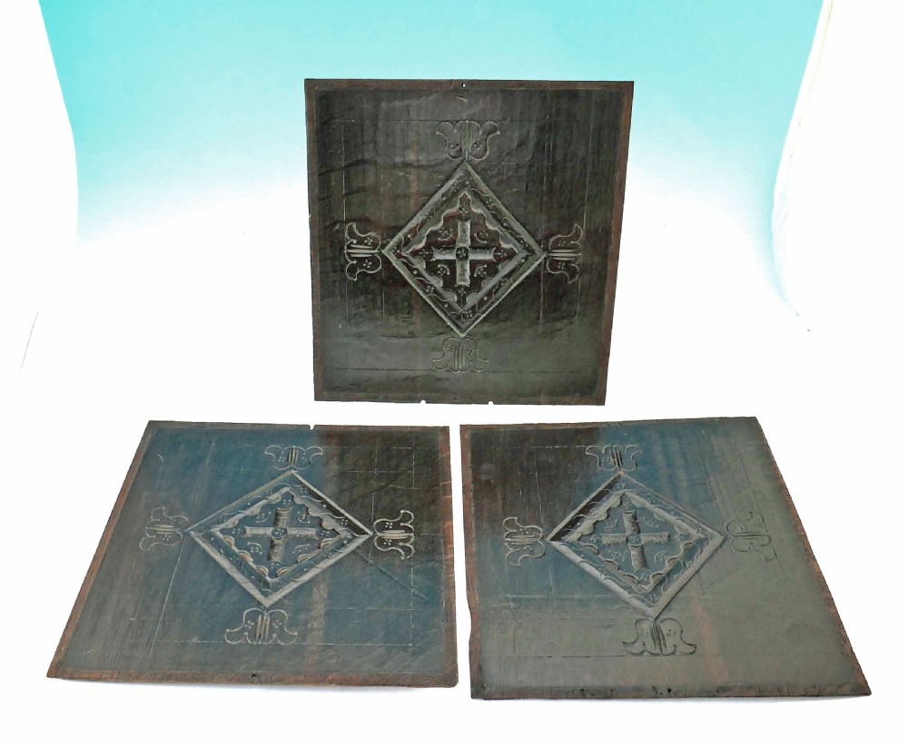  Three Early 17thc Oak Panels From An English Coffer.  C1620-40. View II