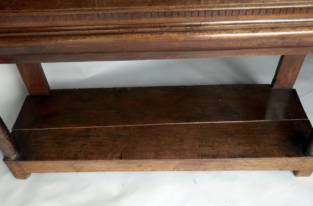 Antique Period Furniture 17thc Charles 1 Oak Livery Cupboard.  English C1620-30. View IV