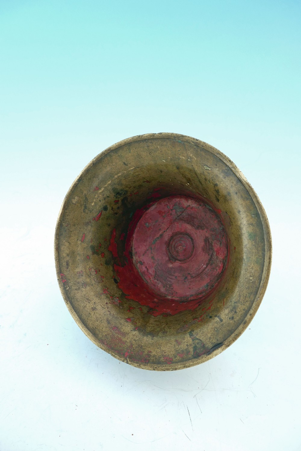 Early Antique Metalware 16thc Brass Capstan Candlestick.   N. West Europe C1560-80. View III