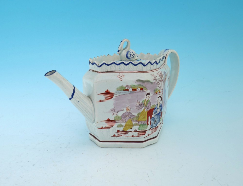 Antique Early Pottery 19thc Earthenware Teapot Stamped Harley. English C1802-08 View II