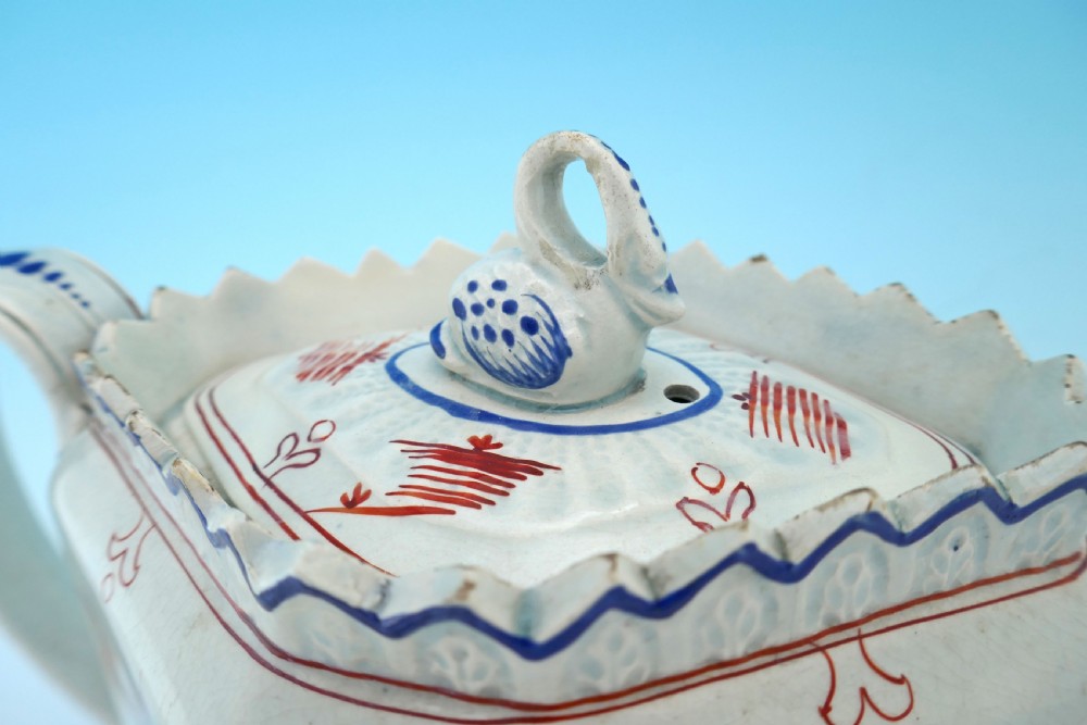 Antique Early Pottery 19thc Earthenware Teapot Stamped Harley. English C1802-08 View IV