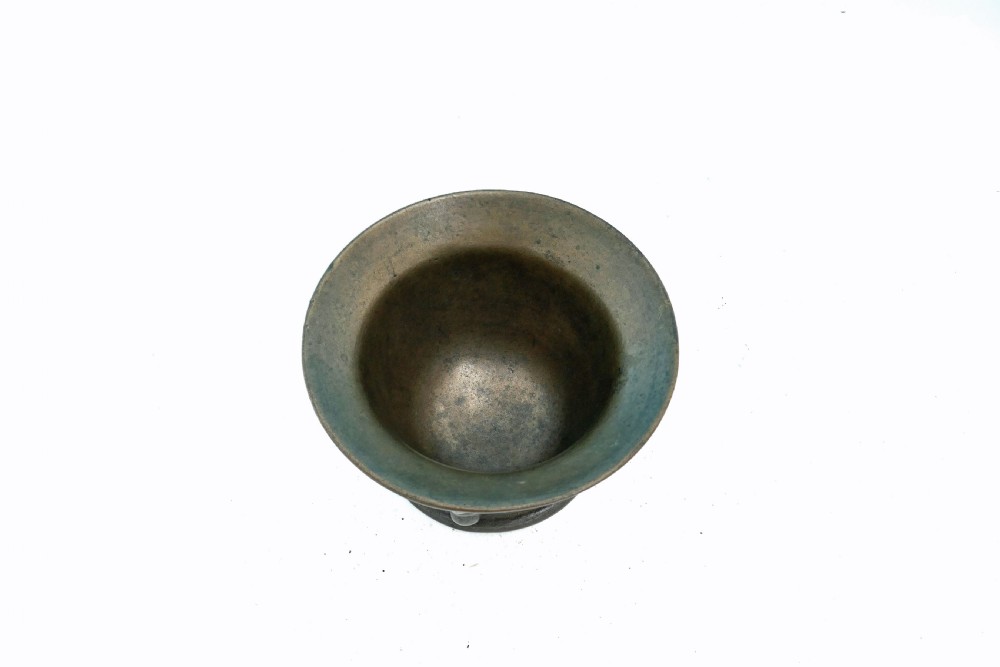 Antique Metalware Bronze Mid 17thc Cast Mortar.   Spanish C1640-60. View II