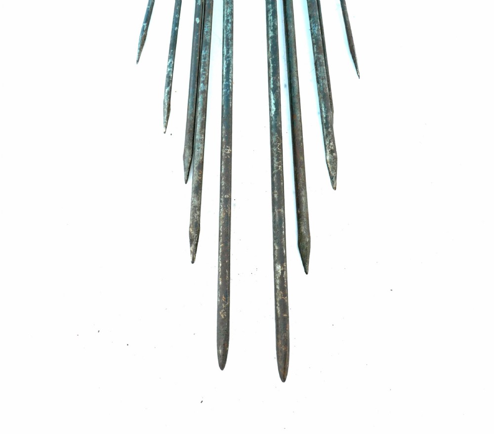 Antique Metalware 18thc Set Of Iron Meat Skewers And Holder.   English C1770-80. View III