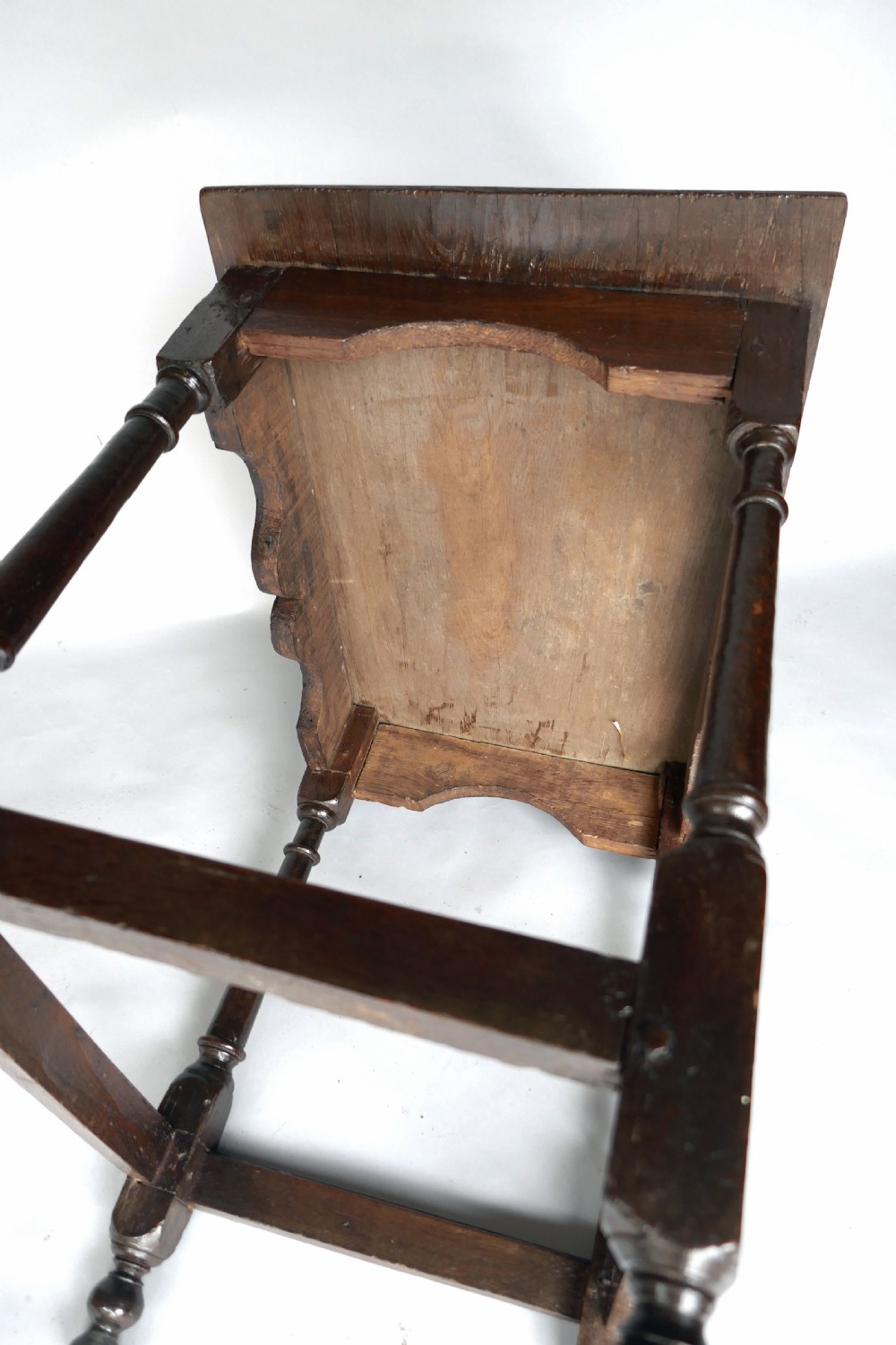 Antique Period Oak Furniture 18thc Queen Anne Centre Table.   English C1710. View II