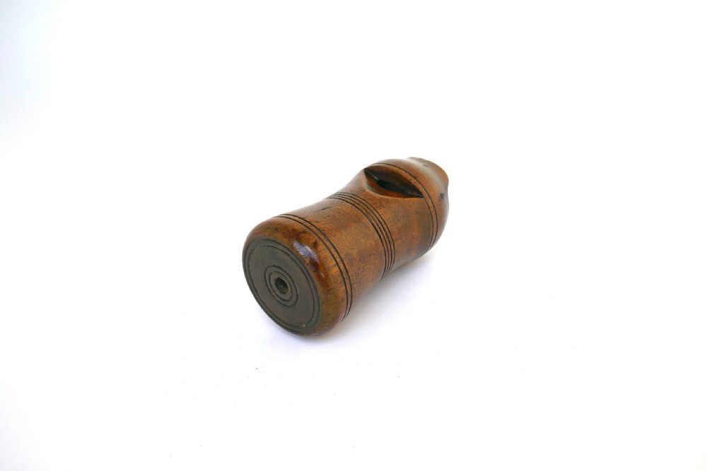 Antique Treen 19thc Turned Sycamore Bird Call.    English C1840-60 View II