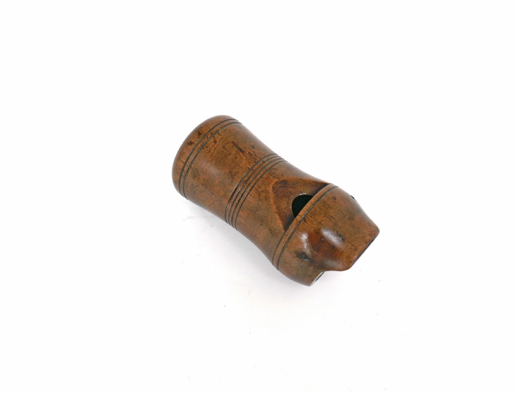 Antique Treen 19thc Turned Sycamore Bird Call.    English C1840-60 View V