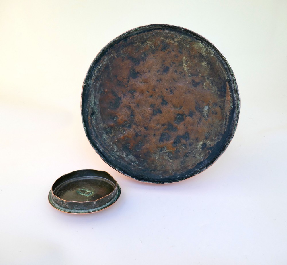 Antique Metalware Late 18thc Large Copper Lidded Milk Jug.    English C1760-90. View III