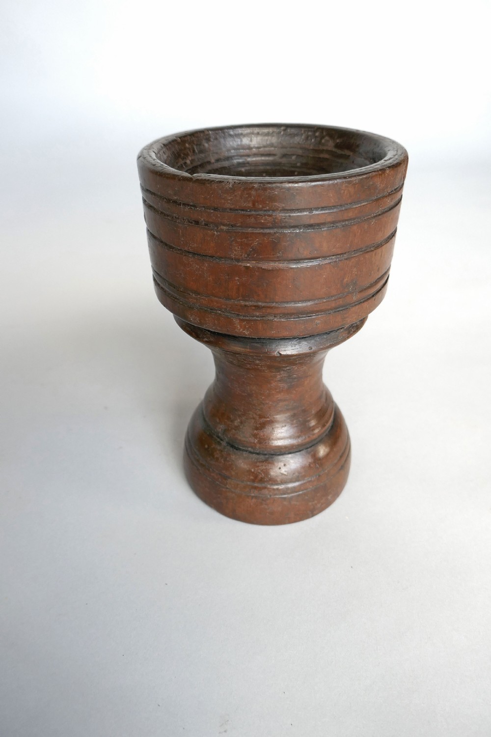 Antique Turned Treen 17thc Sycamore Pole Lathed Mortar.   English C1680-90
