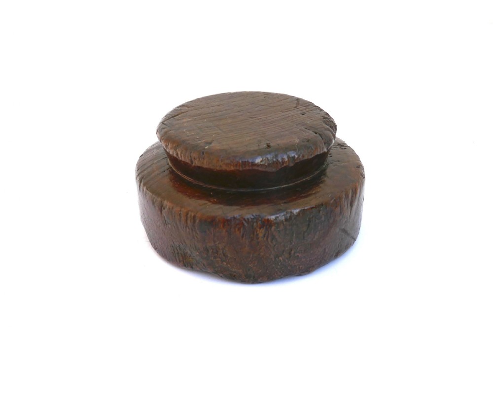 Antique Treen 18thc Elm Sussex Log Food Bowl.    English C1770-90. View II
