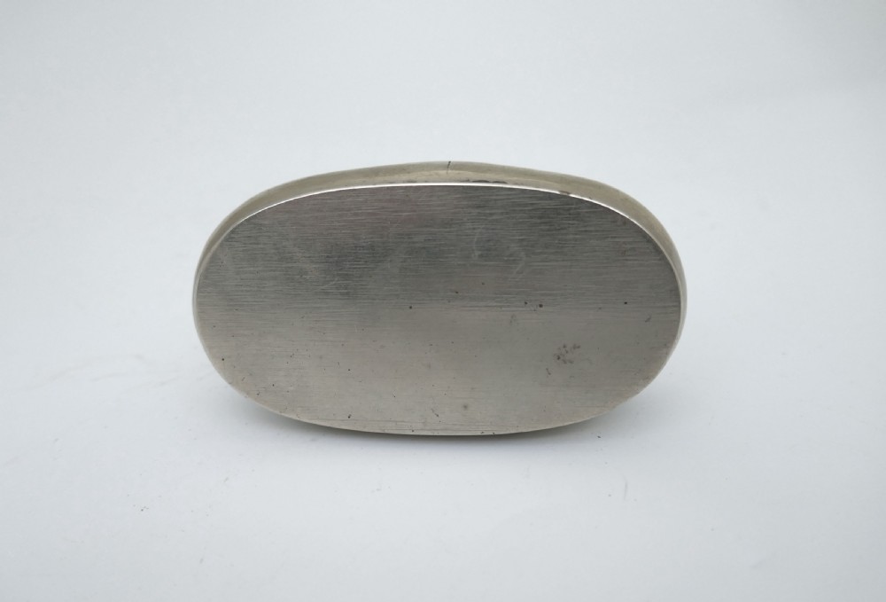 Antique Metalware 19thc White Metal Snuff Box William McNaught.  Scottish C1860-90. View III