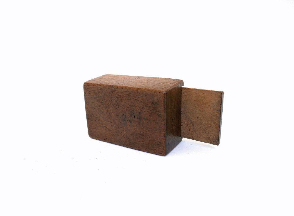 Antique Treen 19thc Fruitwood Box Belonging To Mary Whittington 1869.  English 19thc. View III
