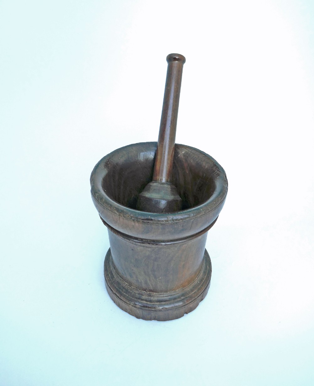 Antique Early Treen 17thc Charles 1 Lignum Turned Mortar .   English C1620-40. View III