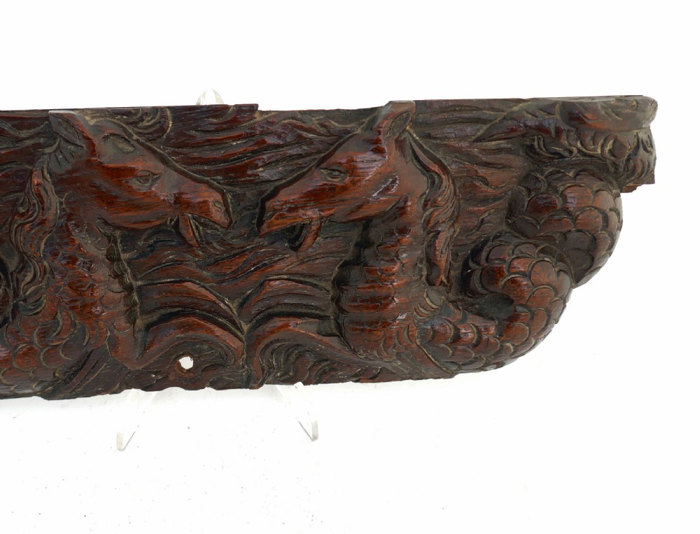 Antique Carvings 17thc Flemish Carved Hippo Campus & Exotic Birds.  Flemish C1660-90. View III