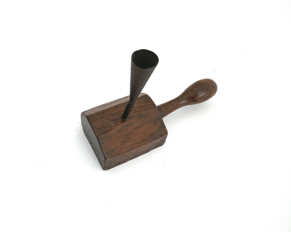 Antique Collectables 19thc Homemade Cottage Chamberstick .  English C1840-60. View II