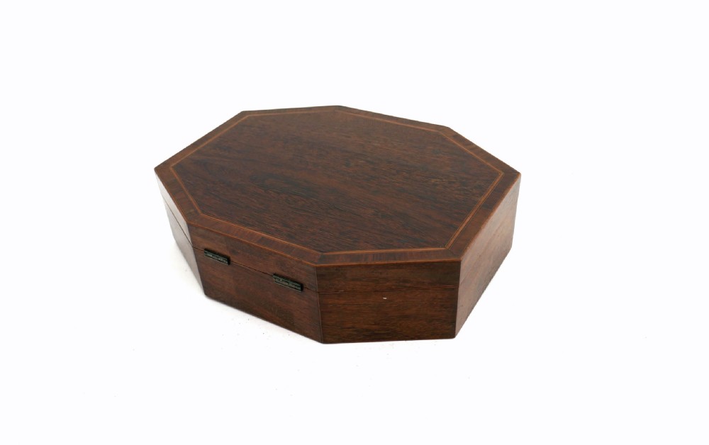 Antique Collectables 19thc Ladies Sheraton Style Jewellery Box.   English C1820-30. View II