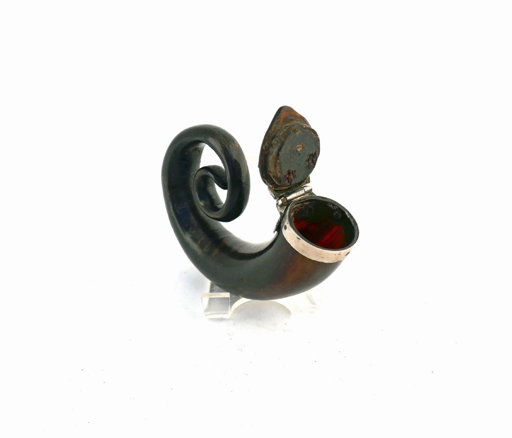 Antique Collectables 18thc Rams Horn Snuff Mull - Thos Samuel - Howden 1794. View IV