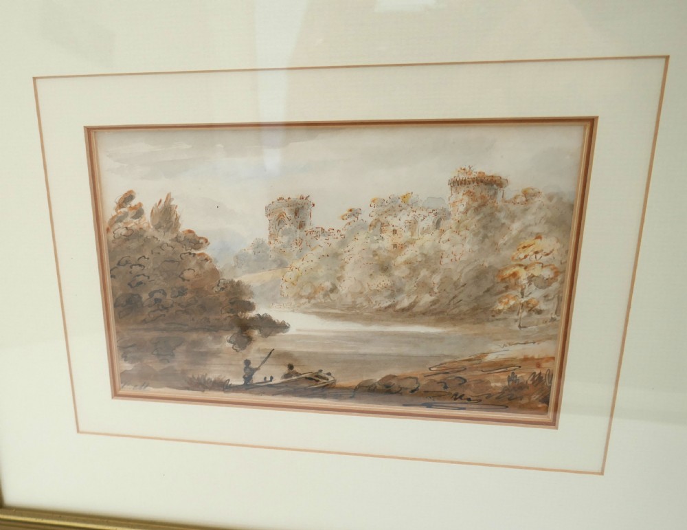 Early Watercolour Of A Fishing Scene By Sir Charles Bell - English C1780-C1800