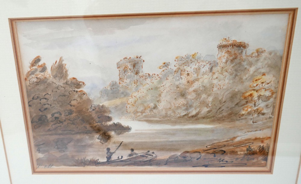 Early Watercolour Of A Fishing Scene By Sir Charles Bell - English C1780-C1800 View III
