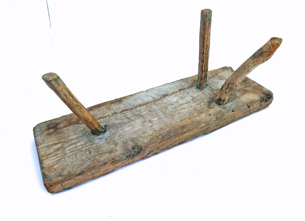 Antique Country Furniture 18thc Ash Three Legged Stool.   English C1780-90. View VI