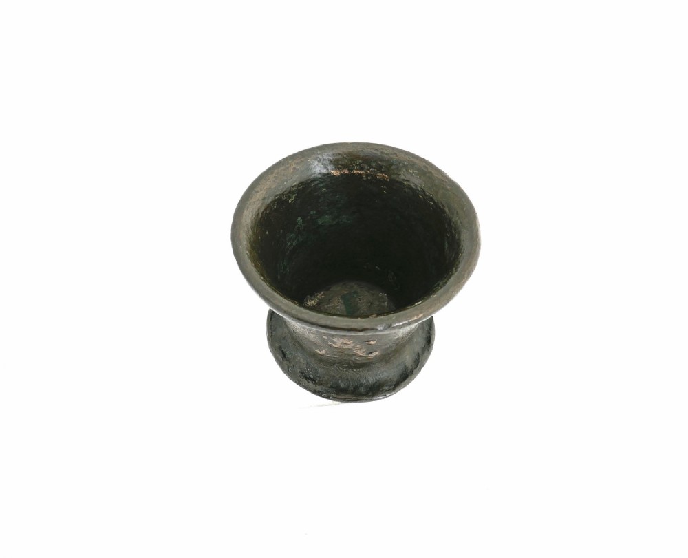 Antique Metalware 17thc Bronze Dragons Head Mortar.    London C1640-50. View II