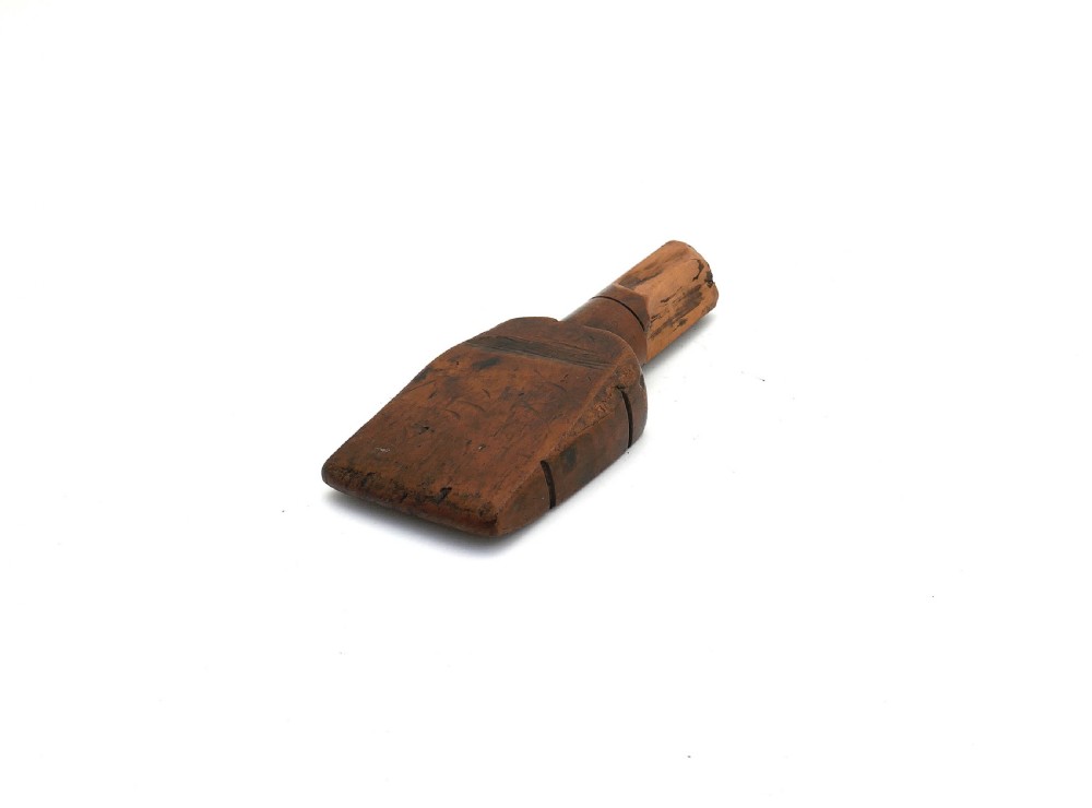 Antique Treen 19thc Boxwood Sailmakers Seam Rubber Stamped Carpenter.  English. C1870-90 View II