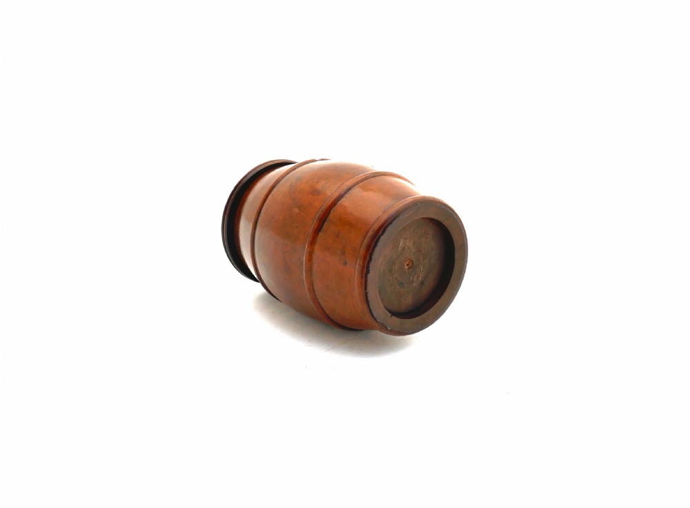 Antique Treen 19thc Fruitwood Lidded 