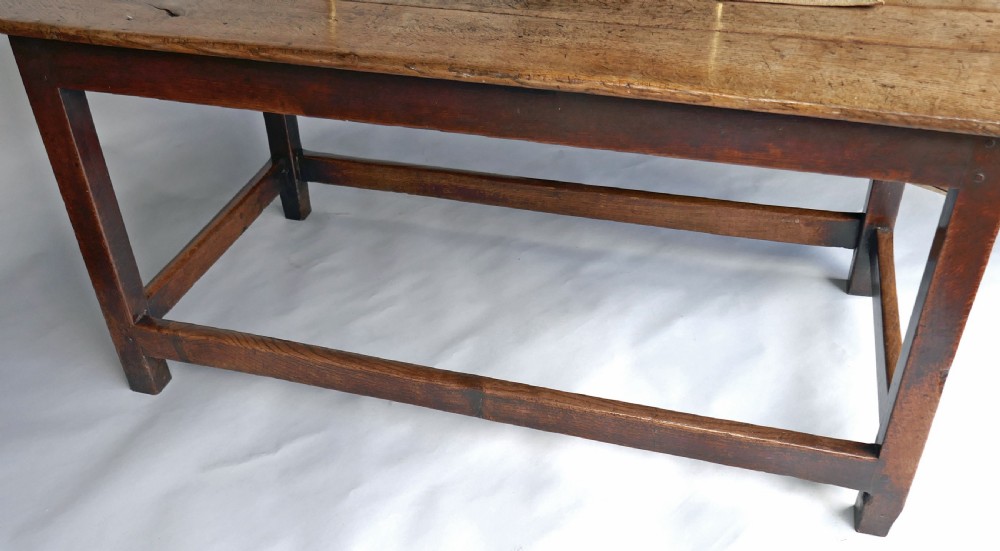 Antique Country Furniture 18thc Oak Farmhouse Table.    English C1760-80 View V