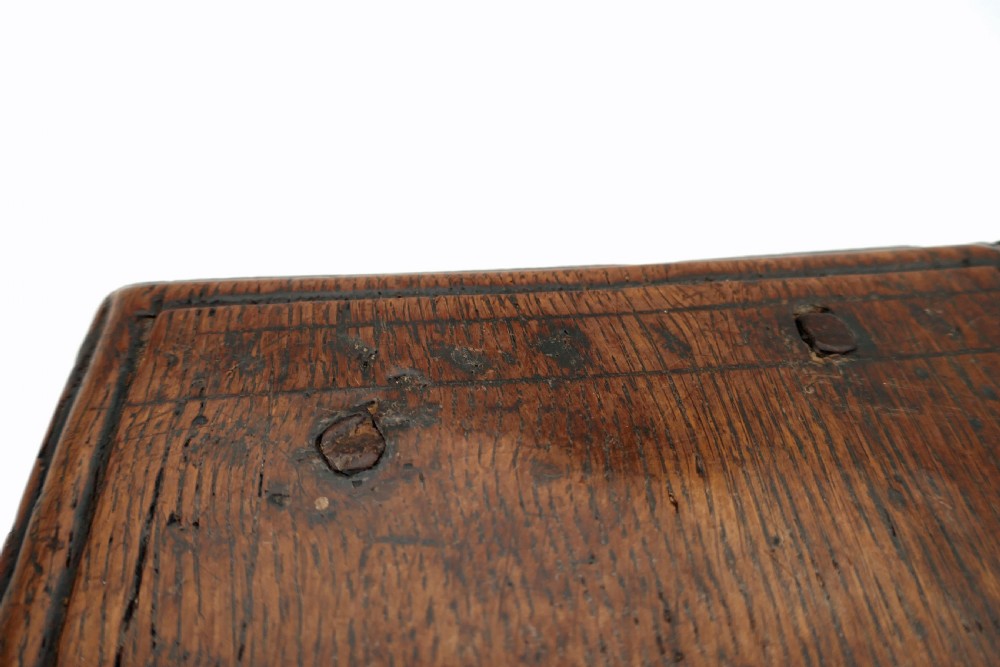 Antique Early Oak Furniture 17thc Charles 1 Joyned Stool.   English C1625-40 View III
