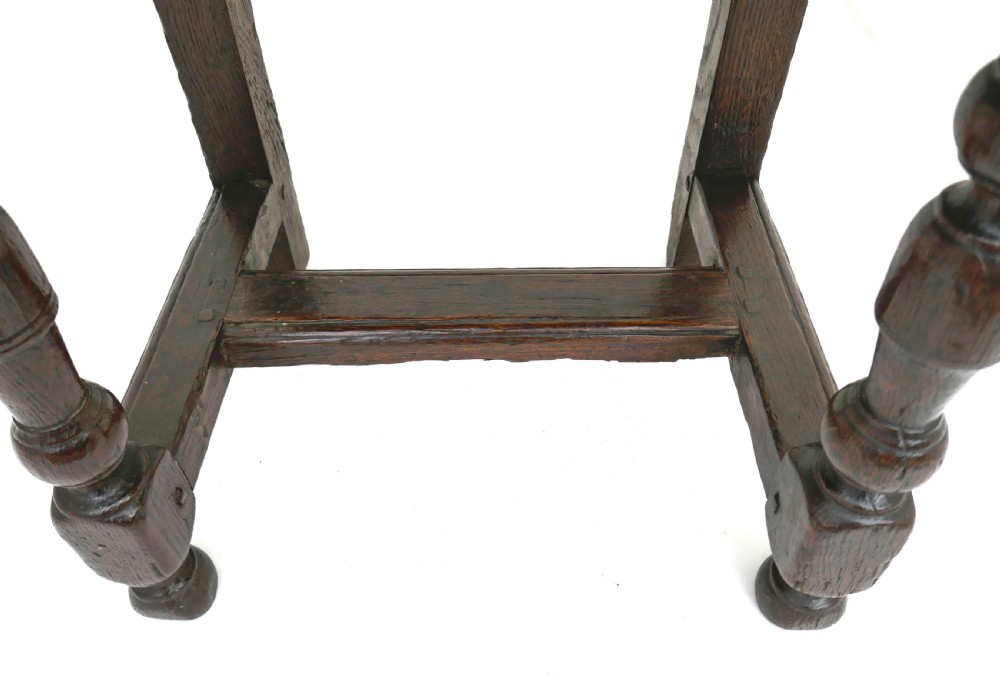 Antique 17thc Oak Furniture Single Joyned Small Child's Chair. French C1670-90 View V