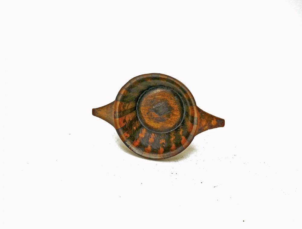 Antique Treen 19thc Scottish Single Small Staved And Banded Drinking Bicker.  Scottish C1820-40. View IV