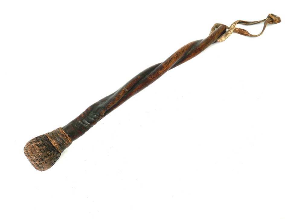 Antique Collectables 18thc 'Bosun's' Thread Covered Weighted Persuader.  English C1770-90.
