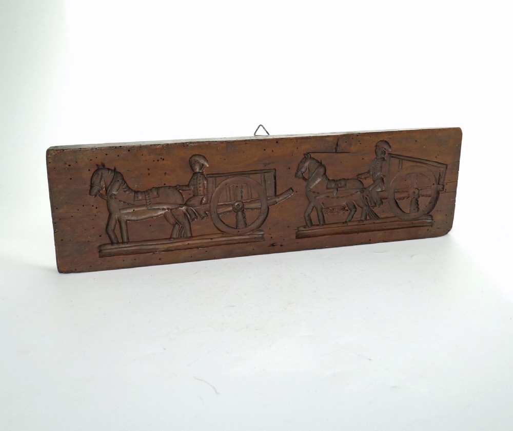 Antique Treen Late 18thc / 19thc Fruitwood Gingerbread Mould.  Dutch C1780-C1820.