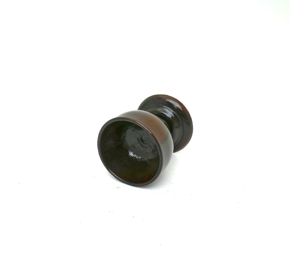 Antique Treen Late 18thc Early 19thc Turned Laburnum Salt.    English C1790-C1800 View II