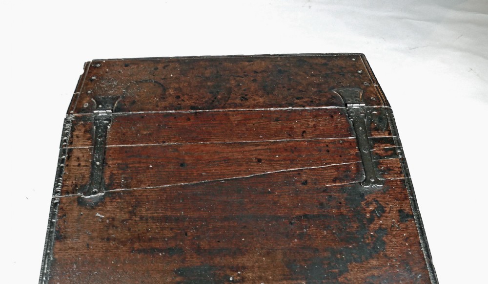 Antique Oak Furniture 17thc Table Desk Box.    English C1620-40. View III