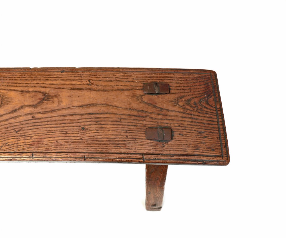 Antique Early Country Furniture 18thc Ash Bench.   English. 1780-C1800. View III
