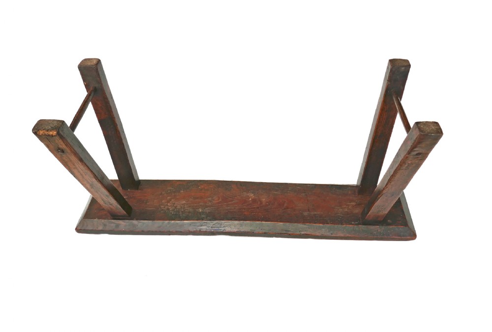 Antique Early Country Furniture 18thc Ash Bench.   English. 1780-C1800. View V