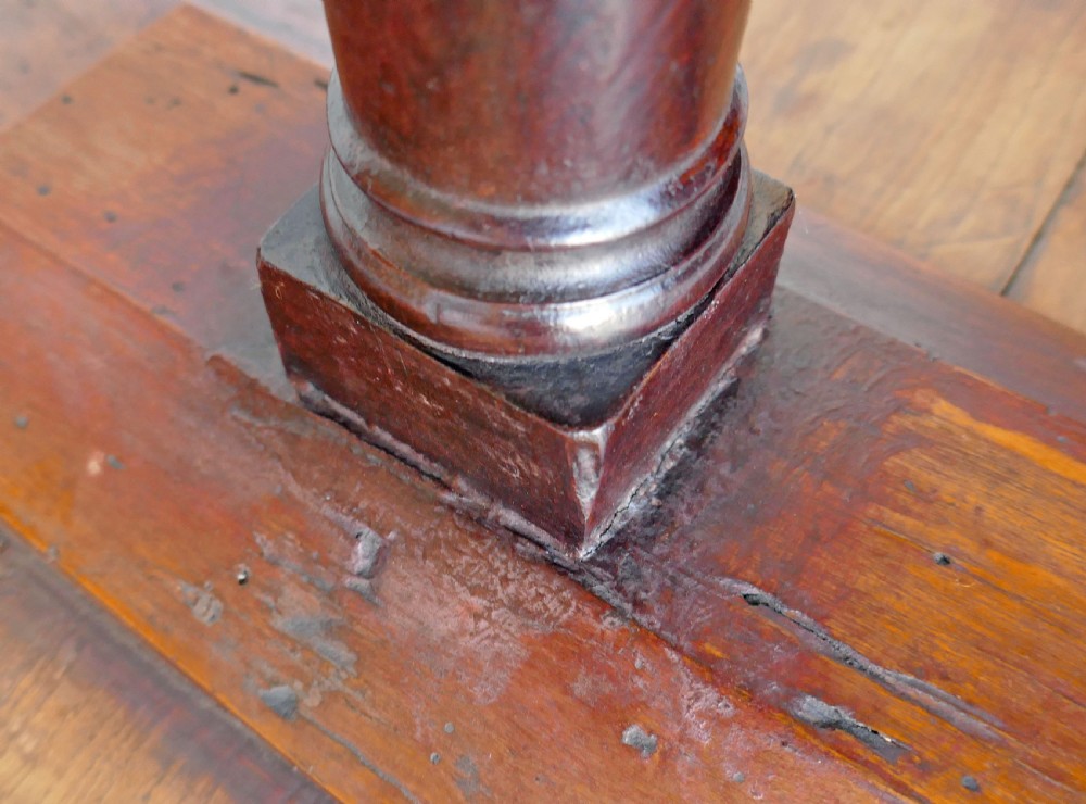 Antique Country Furniture 18thc Ash & Oak Tavern Table.  English C1740-60. View VI