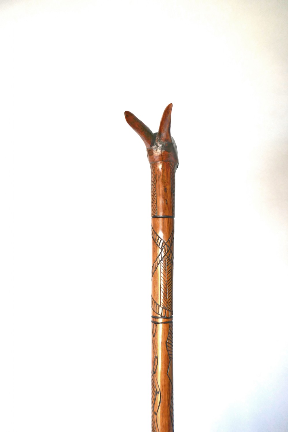 Antique Folk Art 19thc Boxwood Carved 