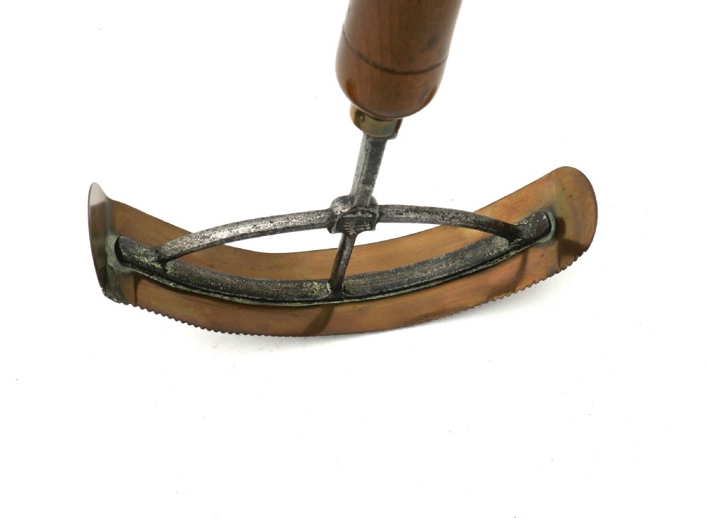 Antique 19thc Copper Horse Sweat Scraper Stamped G. Deakin-Sheffield.  English C1840-50. View III