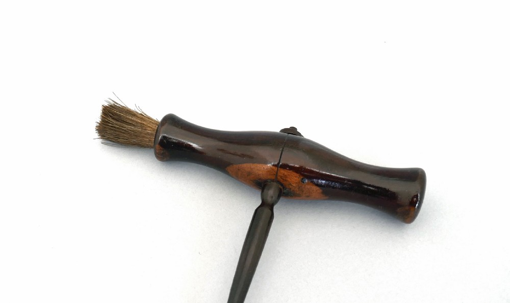 Antique Treen & Collectables 19thc Lignum & Steel Corkscrew.   English C1870-90. View IV