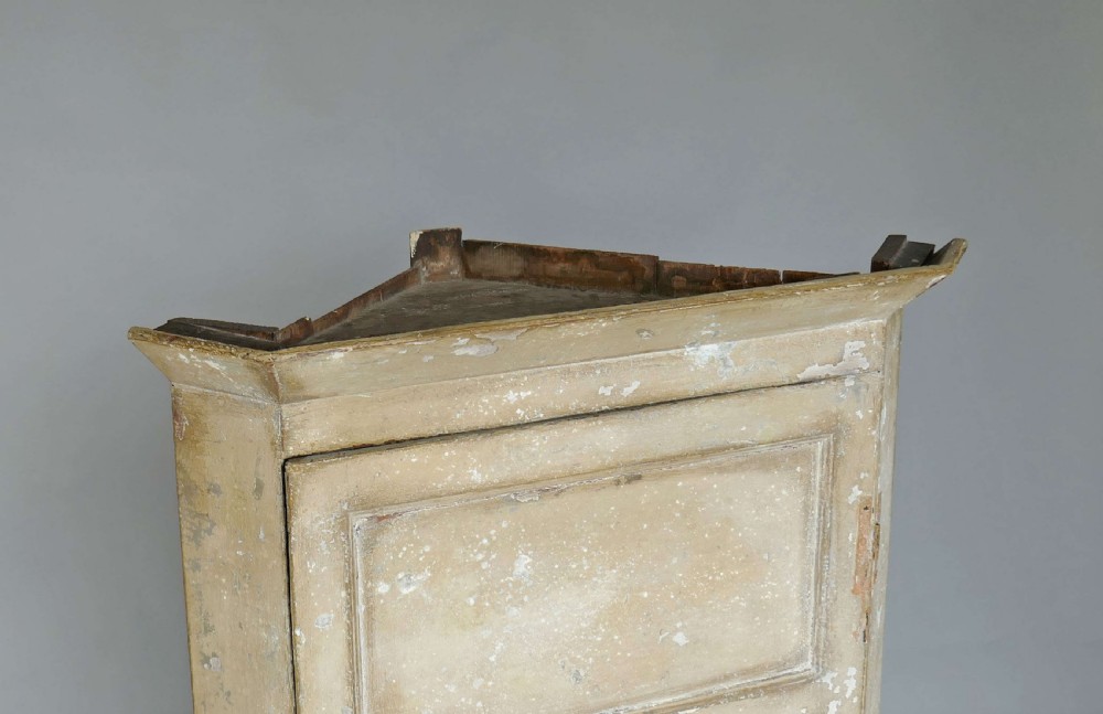 Antique Country Furniture 18thc Original Painted Corner Cupboard.  English C1760-70. View III